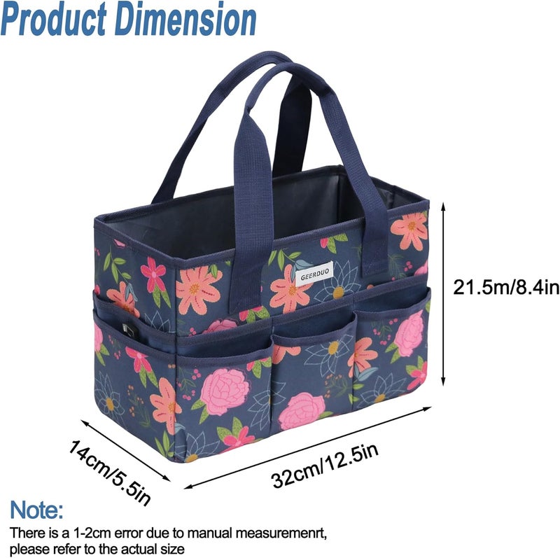 JLDTOP Store Craft Organizer Tote Bag Art Caddy with Multi-Pockets for Office Supplies Scrapbooking Sewing Storage - Image 2